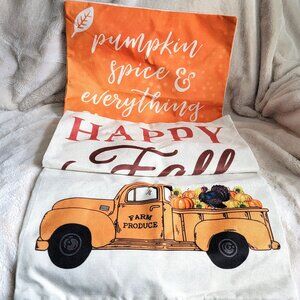 3pcs Fall Pillow Covers Throw Pillowcase Autumn Pumpkin Thanksgiving Decor 18x18